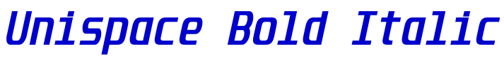 Unispace Bold Italic フォント
